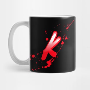 Bloody letter K Mug